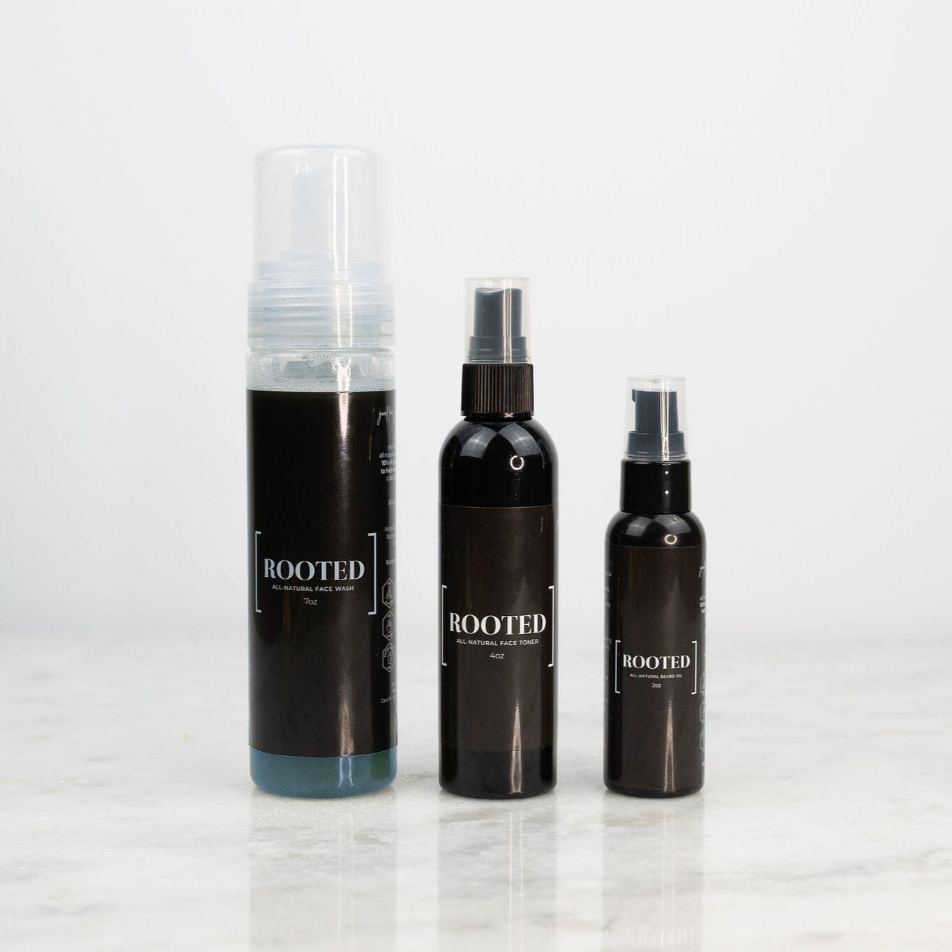 Men’s Basic Skincare Bundle SKincare Rooted For Good Normal - Balanced neither too oily nor dry. Peppermint + Blue Tansy - Extra Soothing Invigorating & Cooling