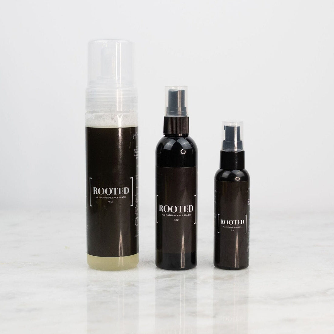 Men’s Basic Skincare Bundle SKincare Rooted For Good Normal - Balanced neither too oily nor dry. Peppermint - Invigorating & Cooling