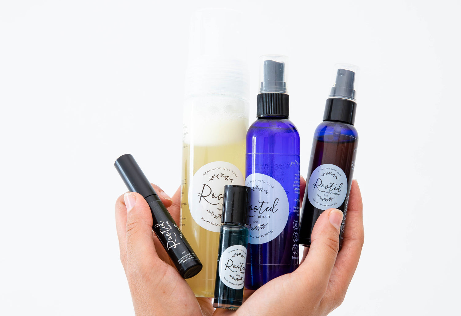 Natural skincare routine for beginners with four essential skincare products