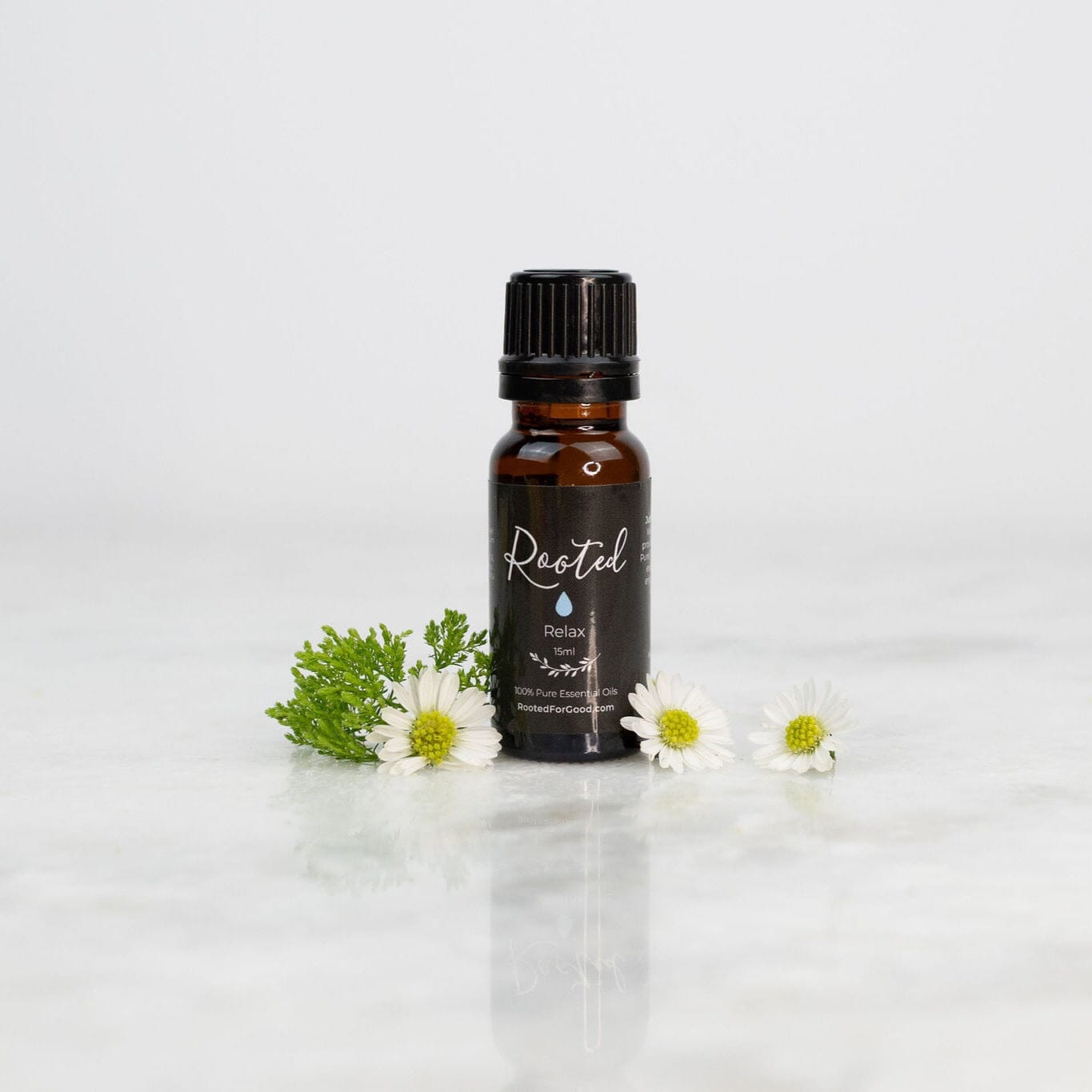 Relax essential oil blend shown alongside blend essential oils starter kit