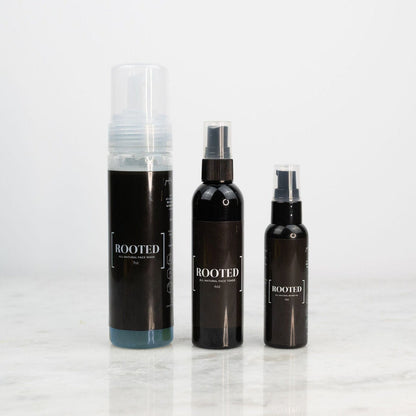 Men’s Basic Skincare Bundle SKincare Rooted For Good Normal - Balanced neither too oily nor dry. Peppermint + Blue Tansy - Extra Soothing Invigorating &amp; Cooling 