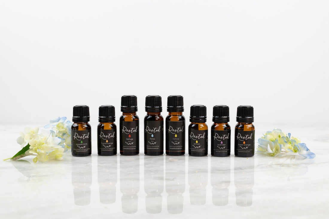 M&amp;H Essentials EO Kit Essential Oils Bundle Rooted For Good 