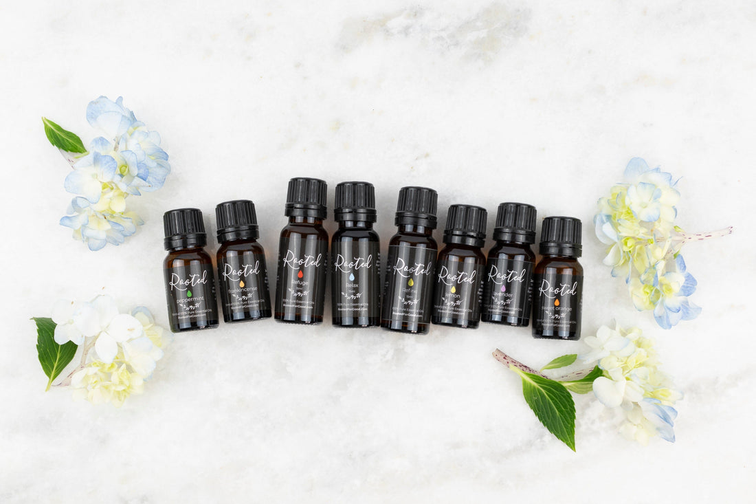 M&amp;H Essentials EO Kit Essential Oils Bundle Rooted For Good 