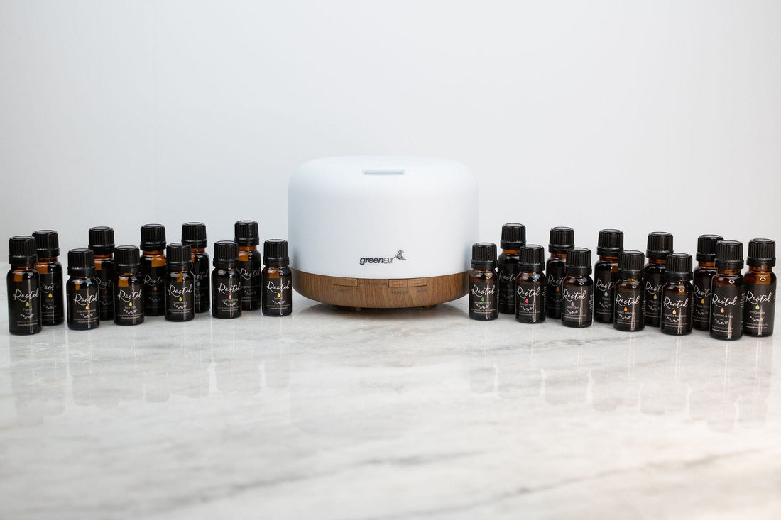 Ultimate Essential Oil Kit + Diffuser 🍃 Essential Oils Bundle Rooted For Good Skincare 