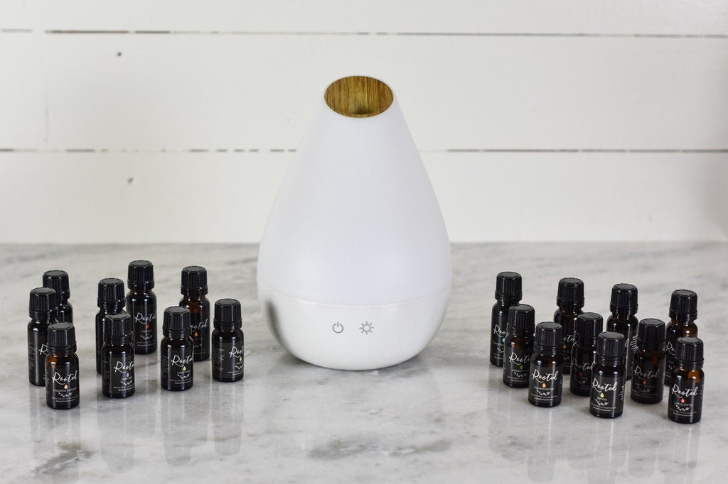 Premium Essential Oil Mega Bundle! Essential Oils Bundle Rooted For Good Skincare Rooted Dew Drop Ultrasonic Diffuser 
