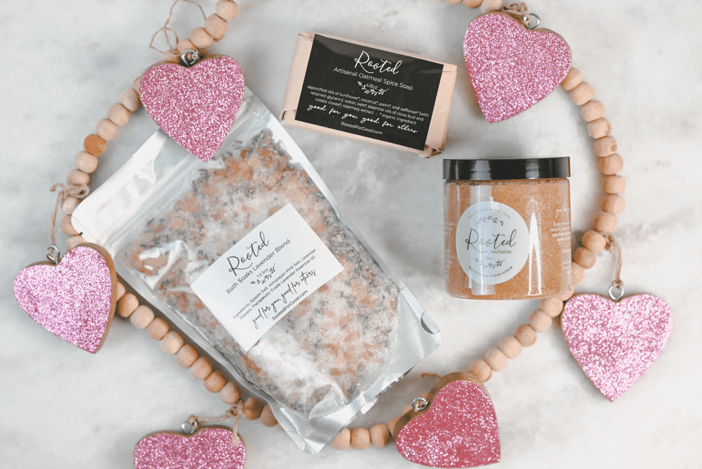 Valentine's Soak, Scrub & Soap Gift Set Rooted For Good 