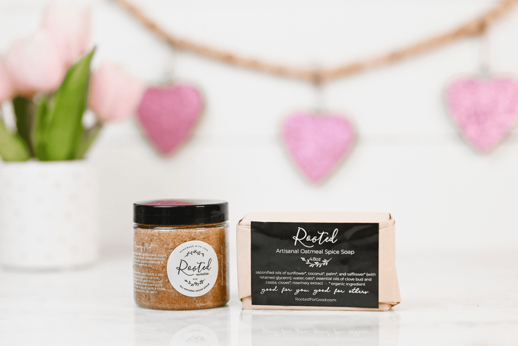 Valentine's Soap & Scrub Gift Set Rooted For Good 